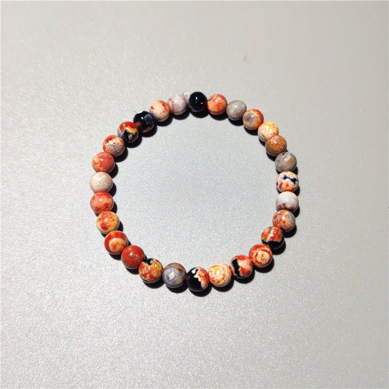 Wholesale Planet Flame Agate Stone Bracelet